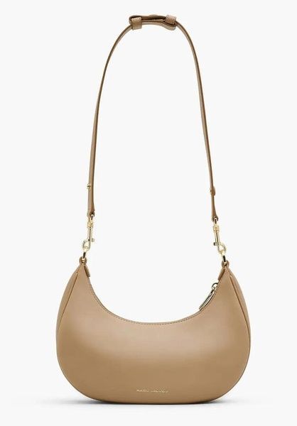 Сумка Marc Jacobs The Curve Leather Shoulder Bag коричнева 1028 фото