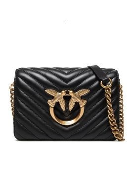 Кожаная сумка Pinko LOVE CLICK MINI V QUILT, Black 17021 фото