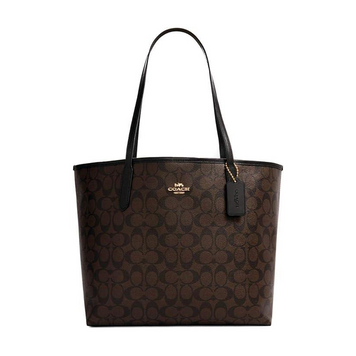 Кожаная сумка Coach Womens City Tote In Signature Canvas 1023 фото