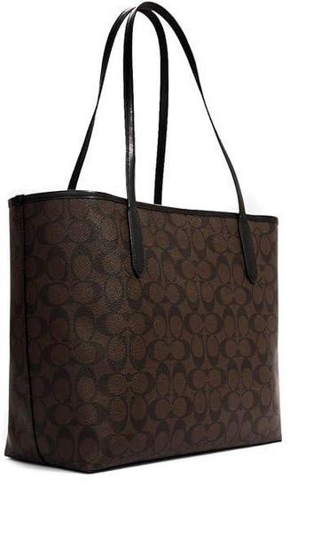 Кожаная сумка Coach Womens City Tote In Signature Canvas 1023 фото