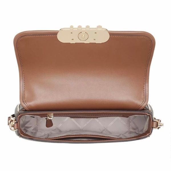Сумка женская кожаная Michael Kors Parker Medium Leather коричневая (0037) 196163506555 фото