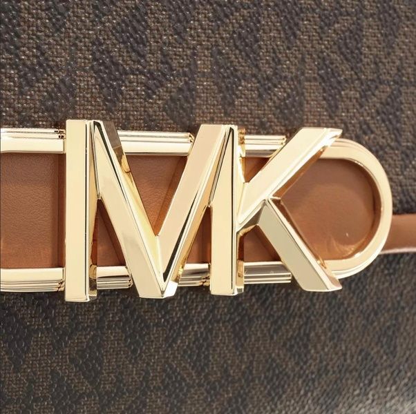 Сумка женская кожаная Michael Kors Parker Medium Leather коричневая (0037) 196163506555 фото