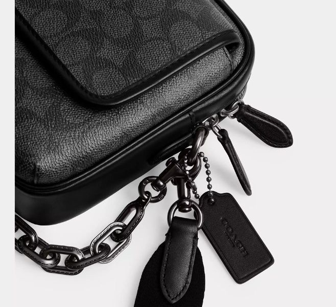Сумка Charter Flap Crossbody Bag 24 In Signature Canvas чорна 195031356704 фото