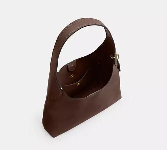 Женская кожаная сумка Coach Brooklyn Shoulder Bag 28 Maple CU068-B4/MERLOT фото