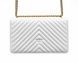 Сумка кросс-боди женская кожаная Pinko Classic Love Bag One Chevron Белая 74455323 фото 3