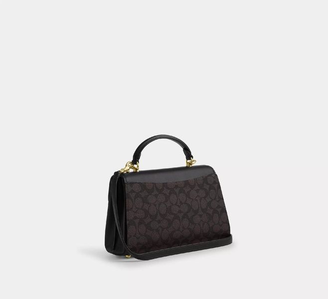 Сумка Coach Eliza Top Handle Bag In Signature Canvas 196395538645 фото