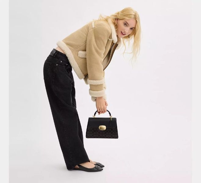 Сумка Coach Eliza Top Handle Bag In Signature Canvas 196395538645 фото