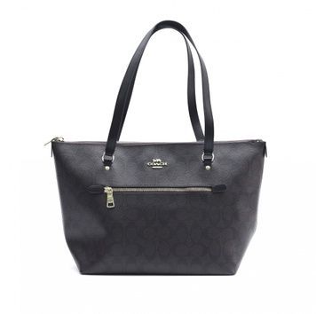 Сумка женская кожаная Coach Tote Gallery Tote Brown 193971357454 фото
