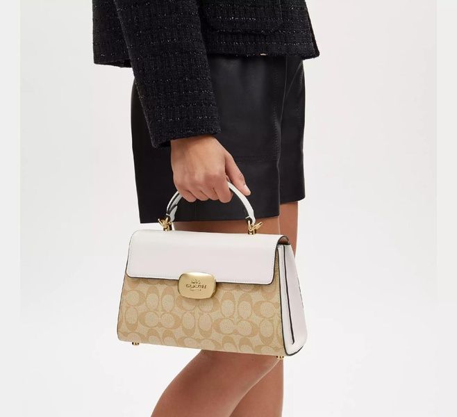Сумка Coach Eliza Top Handle In Signature Canvas 196395538652 фото