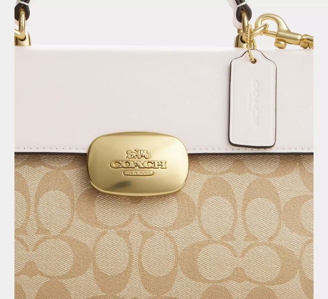 Сумка Coach Eliza Top Handle In Signature Canvas 196395538652 фото