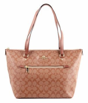 Сумка женская кожаная Coach Tote Gallery коричневая 193971357416 фото