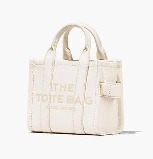 Сумка Marc Jacobs The Medium Tote Bag Leather Cotton Silver 1042 фото
