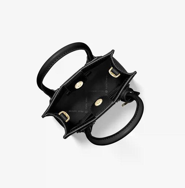 Сумка женская Michael Kors Mercer Extra-Small Pebbled Leather Crossbody Bag BLACK 194900275207 фото