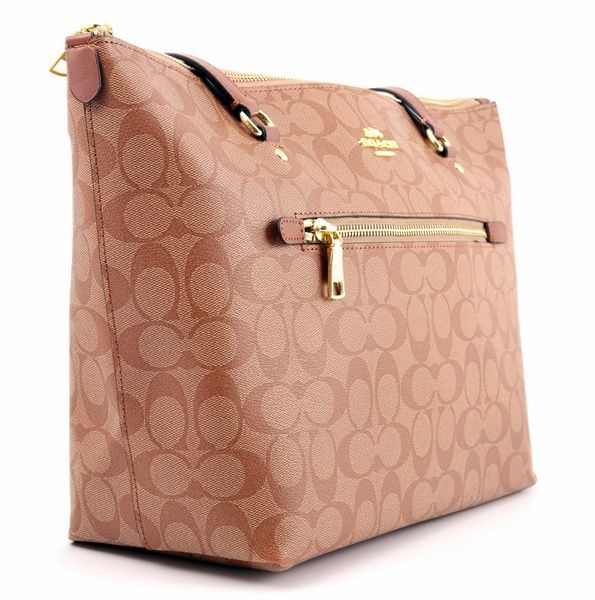 Сумка жіноча шкіряна Coach Tote Gallery коричнева 193971357416 фото