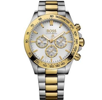 Мужские часы Hugo Boss 1512960 Silver/Gold 44 мм 420 фото