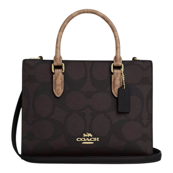 Сумка Coach Maggie Small Tote Bag In Blocked Signature Canvas 196395659067 фото