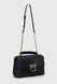 Женская сумка Pinko Big Lady Love Bag Puff Chevron, черная b130818 фото 4
