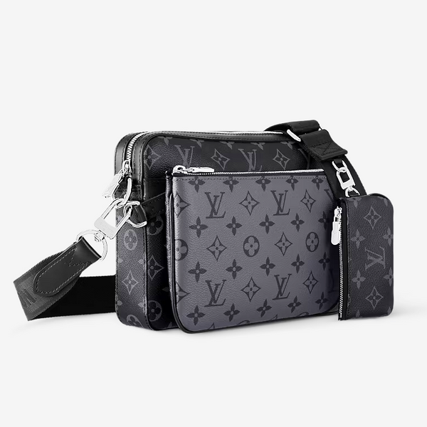 Сумка чоловіча Louis Vuitton Trio Messenger Monogram Eclipse Canvas lv07 фото