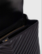 Женская сумка Pinko Big Lady Love Bag Puff Chevron, черная b130818 фото 2
