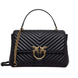 Женская сумка Pinko Big Lady Love Bag Puff Chevron, черная b130818 фото 1