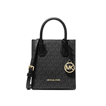 Сумка Michael Kors Mercer Extra-Small Logo and Leather черная 1111 фото
