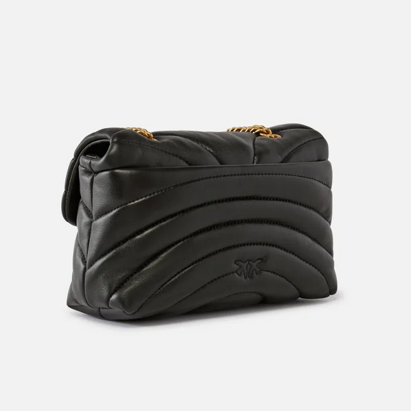 Женская кожаная сумка Pinko Mini Love Bag Puff Butterfly, черная b130819 фото
