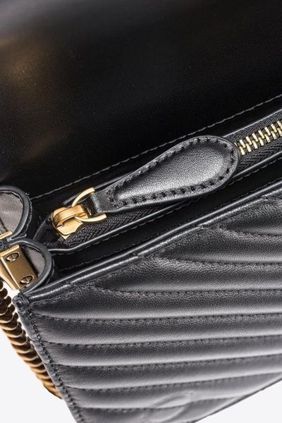 Сумка Pinko Classic Love Bag Click Chevron чёрная 1035 фото