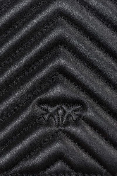 Сумка Pinko Classic Love Bag Click Chevron чёрная 1035 фото