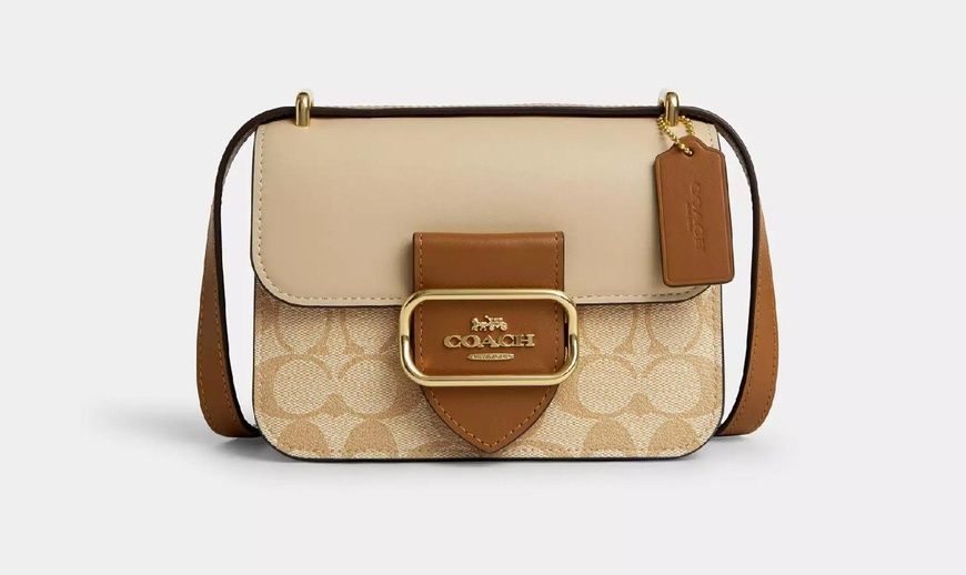 Сумка Coach Morgan Square Crossbody Bag In Blocked Signature Canvas 196395286393 фото