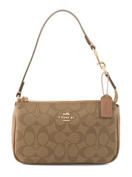 Сумка женская кожаная Nolita 19 In Colorblock Micro Signature Canvas Light Khaki Ivory Multi 195031390975 фото