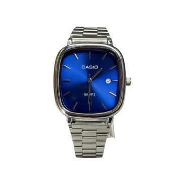 Мужские часы Casio Classic Collection 35 мм, серебристые с синим циферблатом 110201 фото