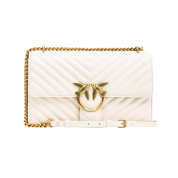 Сумка Pinko Classic Love Bag One Chevron белая 1032 фото