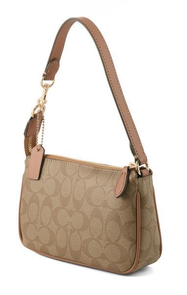 Сумка жіноча шкіряна Nolita 19 In Colorblock Micro Signature Canvas Light Khaki Ivory Multi 195031390975 фото