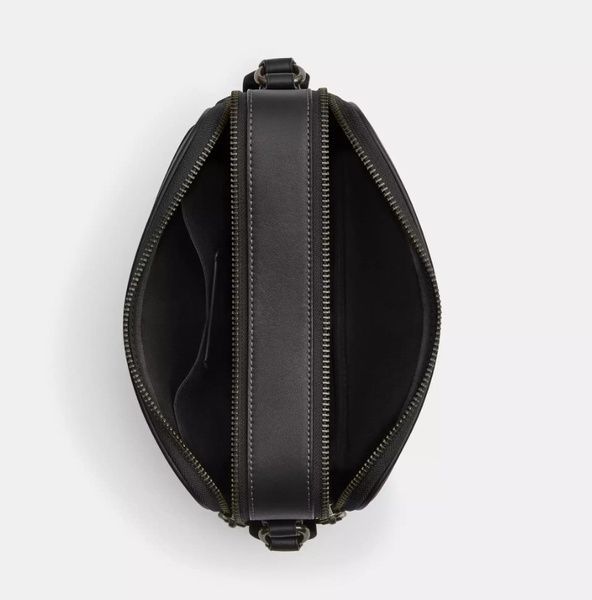 Мужская кожаная сумка Coach Graham Crossbody Gunmetal/Black 10251 фото