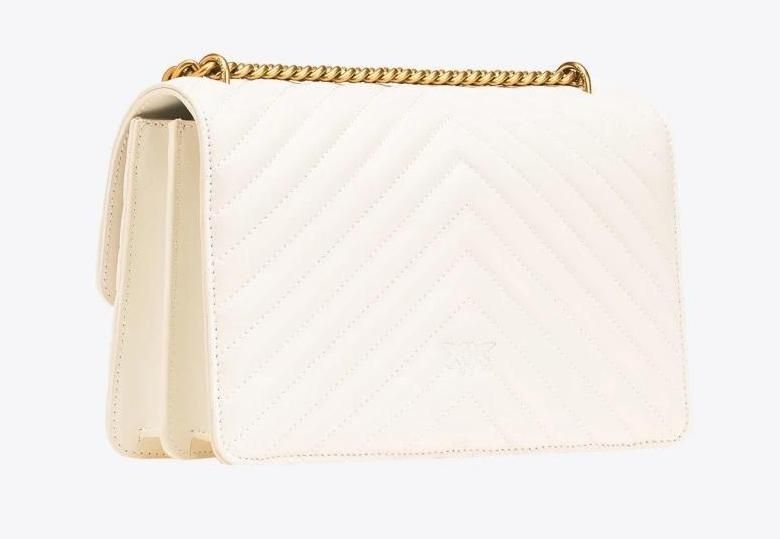 Сумка Pinko Classic Love Bag One Chevron белая 1032 фото