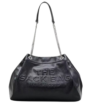 Женская кожаная сумка Marc Jacobs The Large Chain Sack Bag, чёрная 196611281331 фото