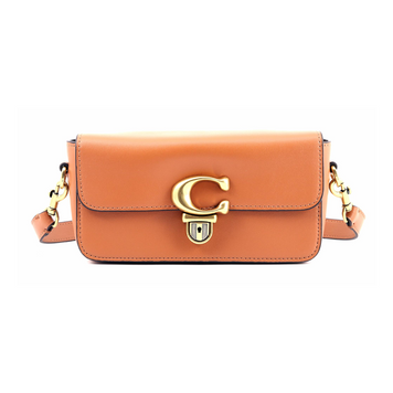 Сумка женская через плечо Coach Studio Baguette коричневая 195031682285 фото