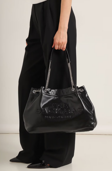 Женская кожаная сумка Marc Jacobs The Large Chain Sack Bag, чёрная 196611281331 фото