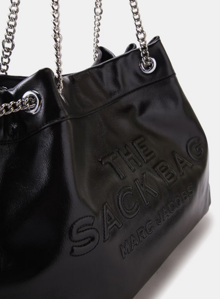 Женская кожаная сумка Marc Jacobs The Large Chain Sack Bag, чёрная 196611281331 фото