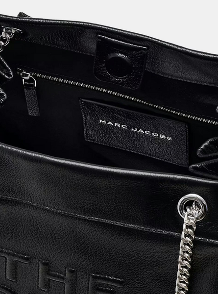 Женская кожаная сумка Marc Jacobs The Large Chain Sack Bag, чёрная 196611281331 фото