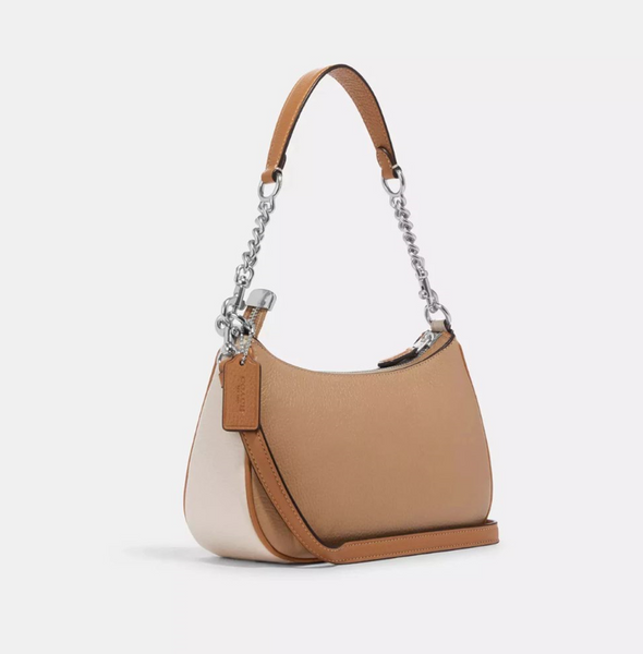 Сумка Coach Teri Shoulder Bag In Colorblock Gold/Sandy Beige Multi 195031871832 фото