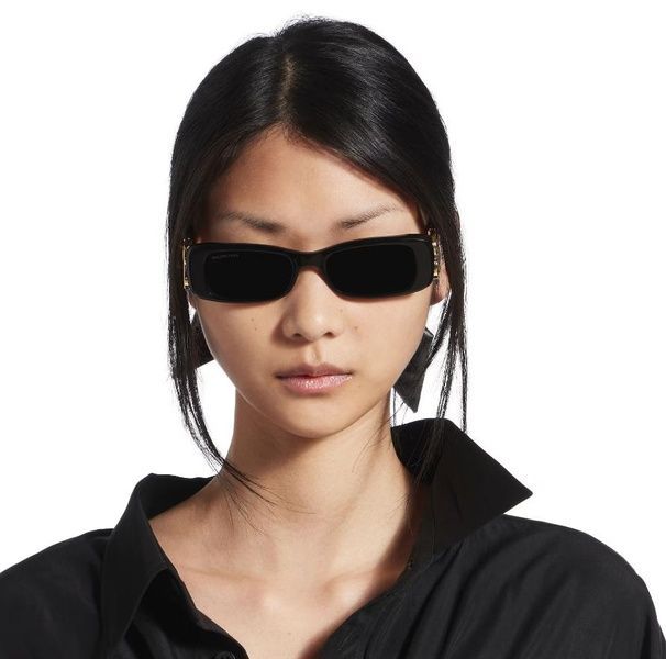Солнцезащитные очки Balenciaga Dynasty Rectangle Sunglasses Black 1138 фото