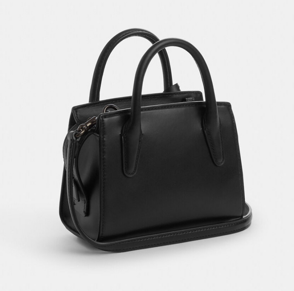 Сумка кожаная Coach Andrea Mini Carryall чёрная 196395289806 фото