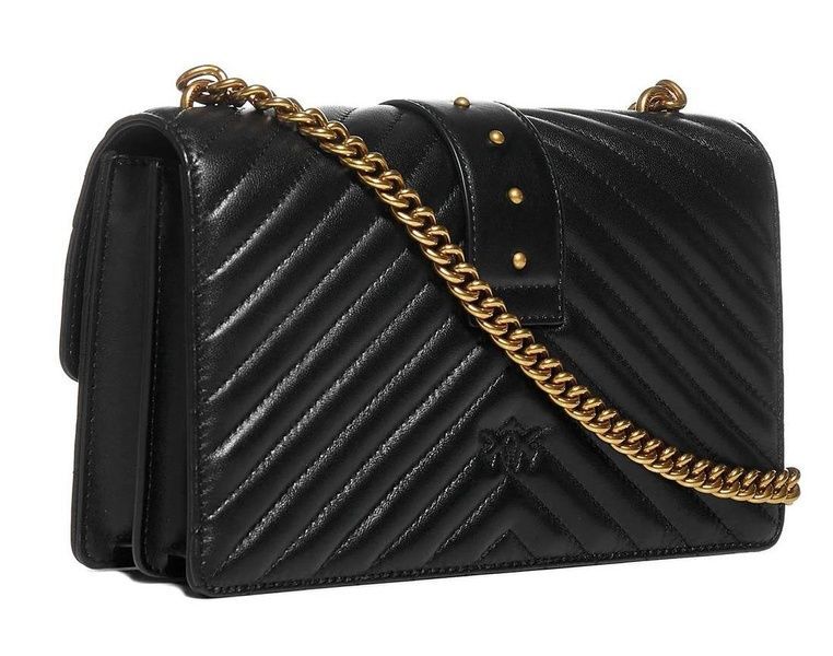 Сумка Pinko Love Classic Icon V Quilted Shoulder Bag черная 1031 фото
