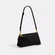 Женская кожаная сумка Coach Jet Shoulder Bag Brass/Black 193971551630 фото 2