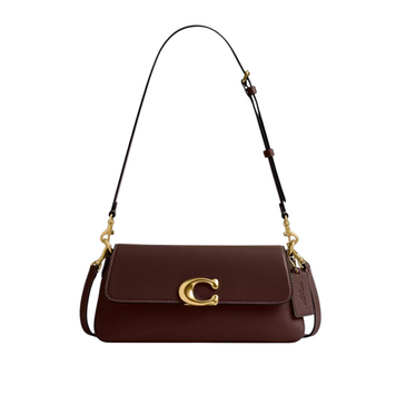 Женская кожаная сумка Coach Jet Shoulder Bag Brass/Maple 193971551685 фото