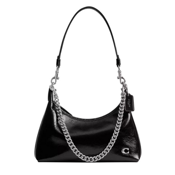 Женская кожаная сумка Coach Juliet Shoulder Bag 25 Silver/Black 196395540167 фото