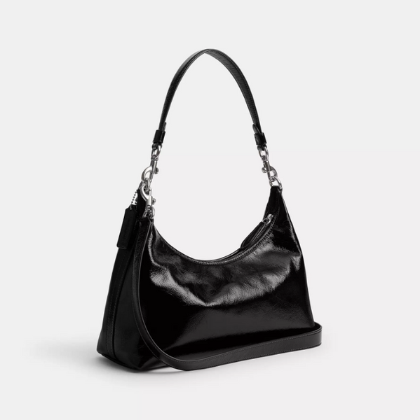 Женская кожаная сумка Coach Juliet Shoulder Bag 25 Silver/Black 196395540167 фото