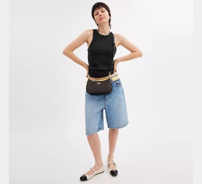 Сумка Coach Teri Shoulder Bag In Signature Canvas 195031572746 фото