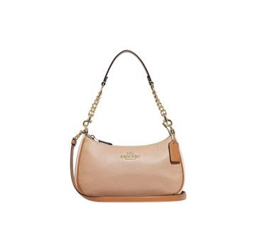 Сумка Coach Teri Shoulder Bag In Signature Canvas Gold/Taupe Multi 195031574955 фото